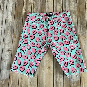 Gerlan Jean Cutoffs Lip Leopard